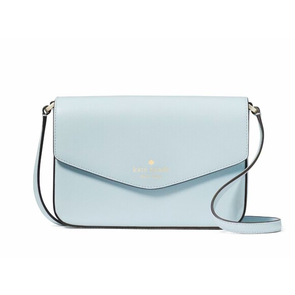 New Kate Spade Sadie Envelope Crossbody Saffiano Leather Crisp Sky - Picture 1 of 5
